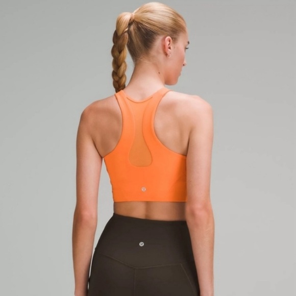lululemon athletica Other - lululemon NWT mesh-back train bra *med. support A/B cup sz 10 Orange Frappe